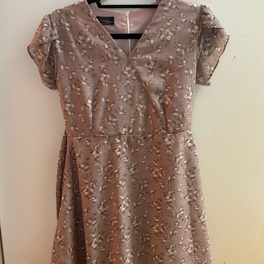 Floral dress pink size XS